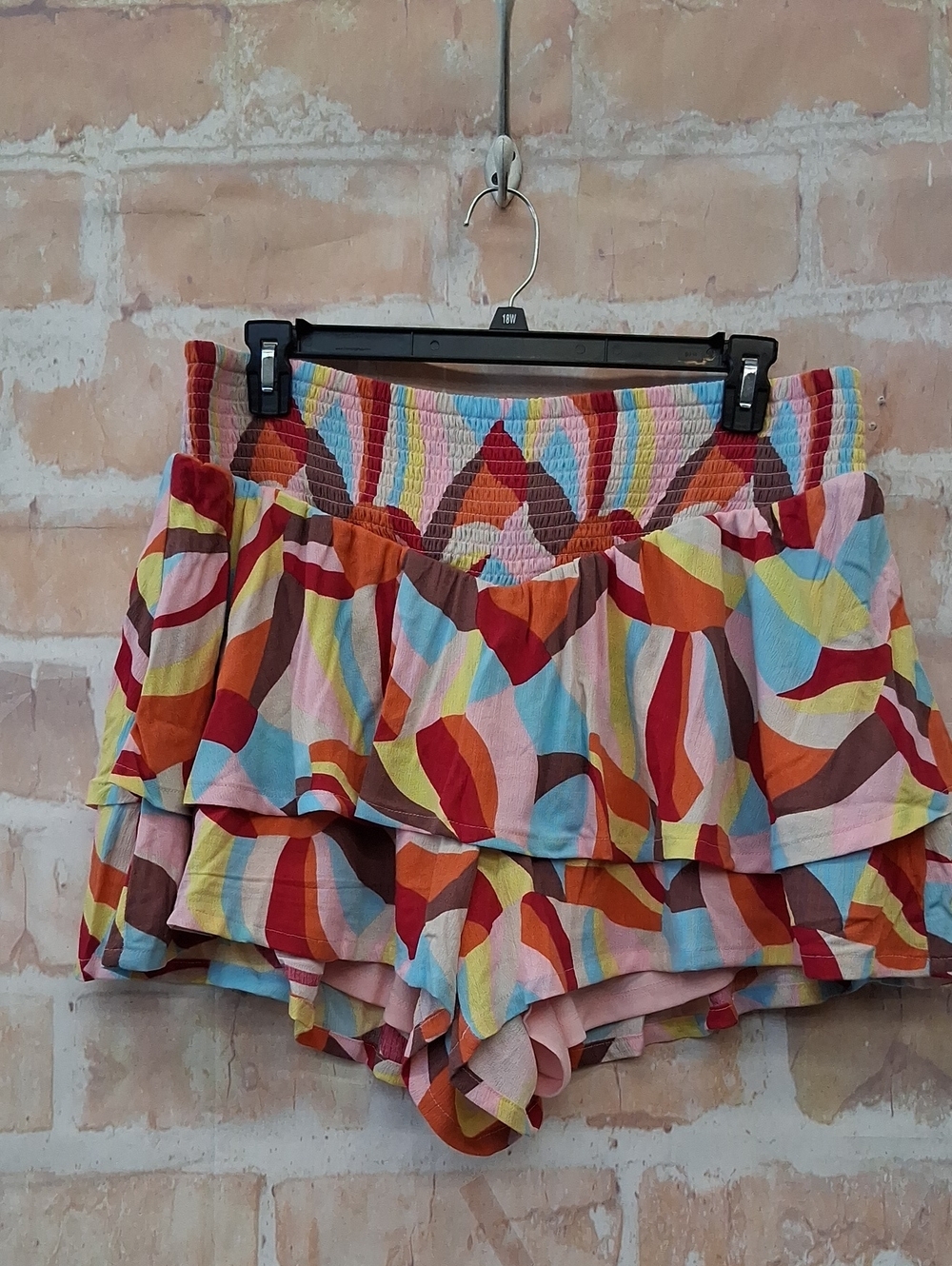 NWT torrid Multicolor Ruffle Skort - Rainbow Abstract Print